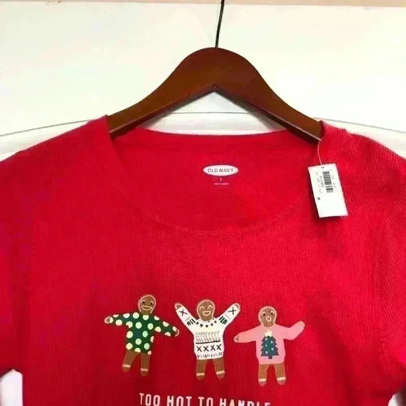 🌈 6/$60, NWT, Old Navy Thermal, Xmas Theme, Red, Small - Picture 3 of 5